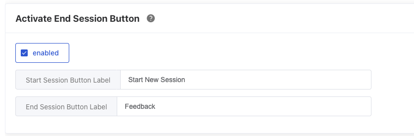 Active End Session Button